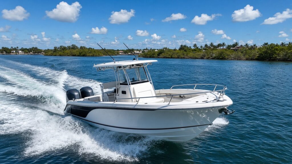 Recreational motorboat underway on a sunny Florida waterway - The Penalta Law Firm Recreational motorboat underway on a sunny Florida waterway