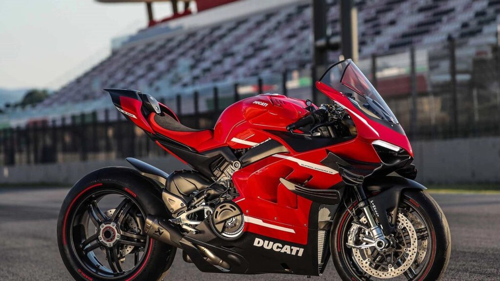 Red Ducati sport motorcycle on a racetrack, Florida sport bike and motorsports counseling