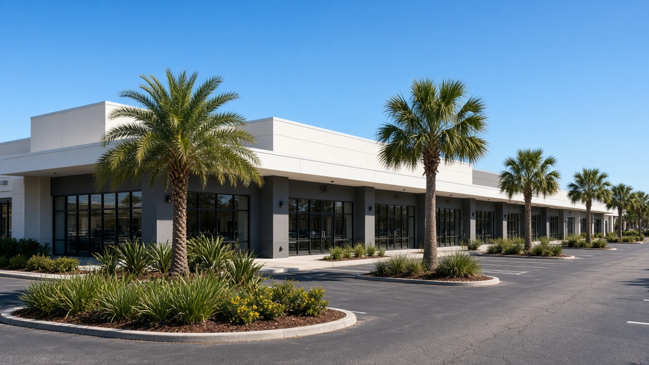 Florida commercial plaza storefronts involved in business and premises matters