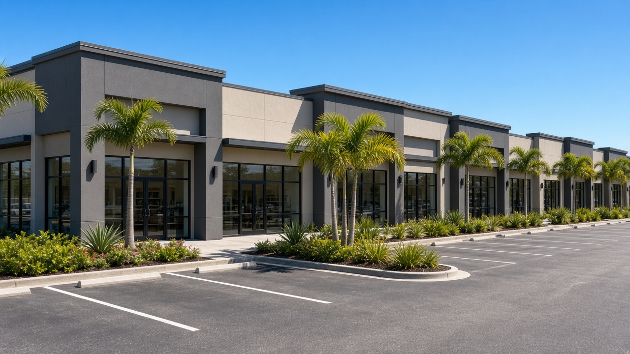 Florida commercial storefront row