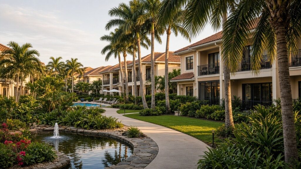 Florida condominium community with association common areas