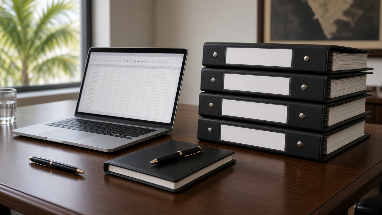 Florida litigation binders and case files prepared for courtroom counsel