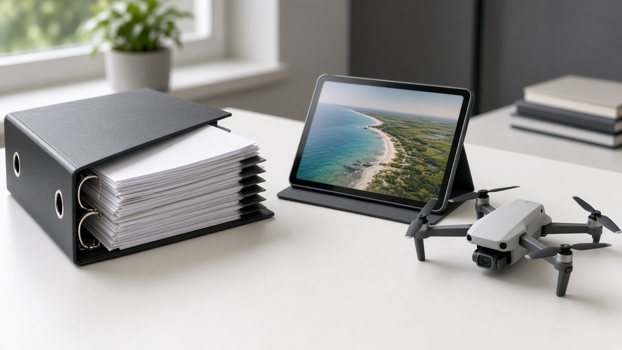 Florida FAA Part 107 drone study materials on counsel desk