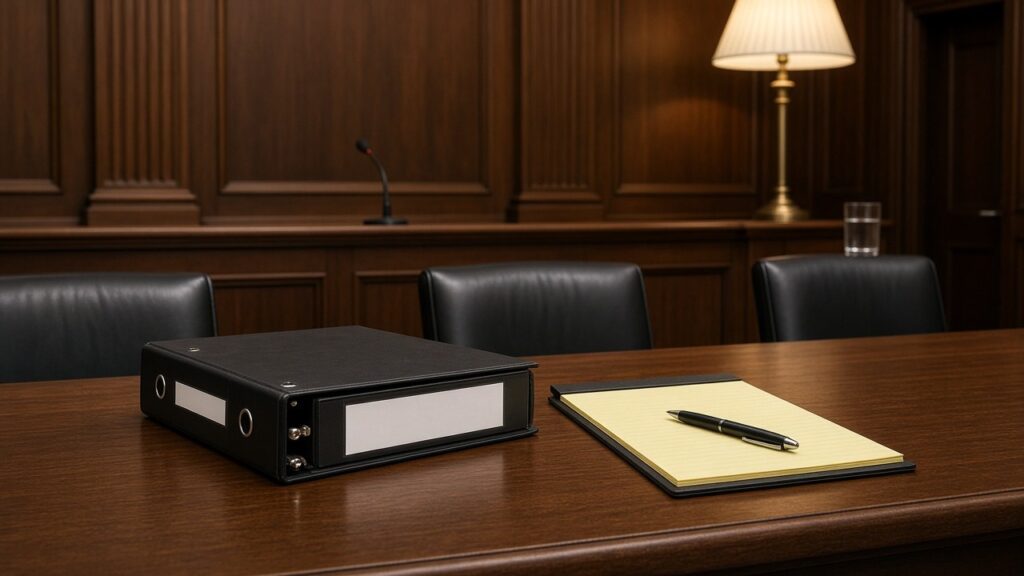 Hearing table for Florida administrative law counseling