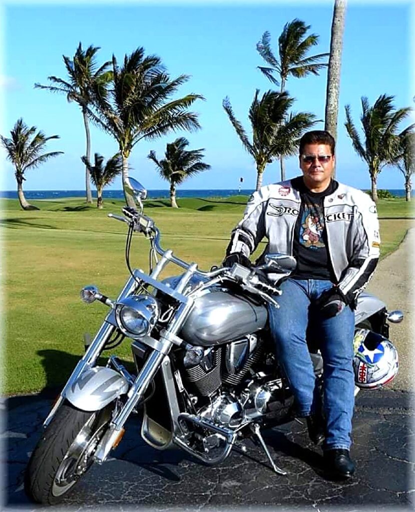 Alexander Penalta Motorcycle - Florida Motorsports Attorney - The Penalta Law Firm Alexander Penalta, Florida motorsports attorney, on his motorcycle