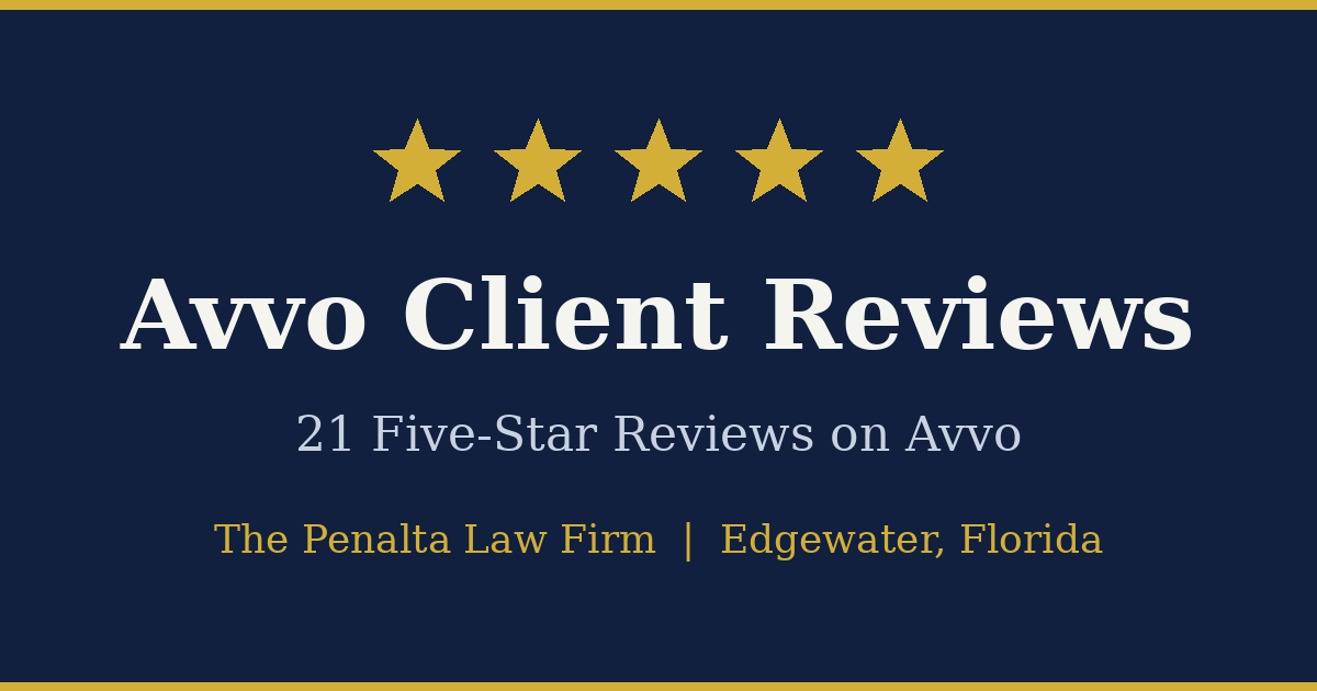 Avvo Client Reviews card