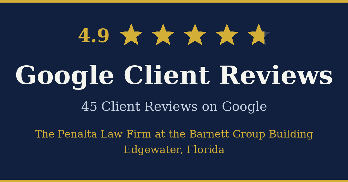 Google Client Reviews card – Edgewater 4.9 stars, 45 reviews