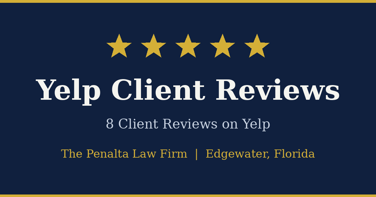 Yelp Client Reviews card